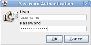 cPanel - SSH - Password authentication dialog