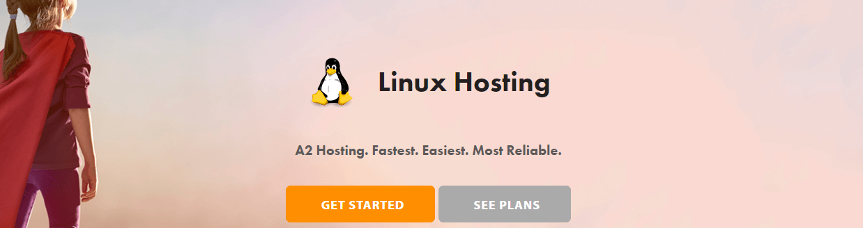 A2 Hosting's Linux hosting page.