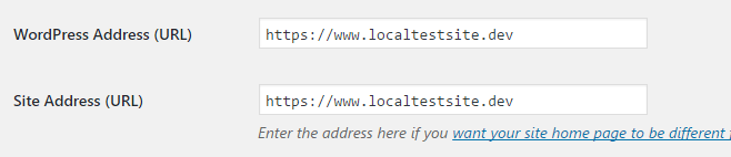 Modifying your WordPress addresses