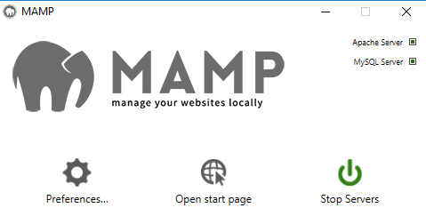 The MAMP application.