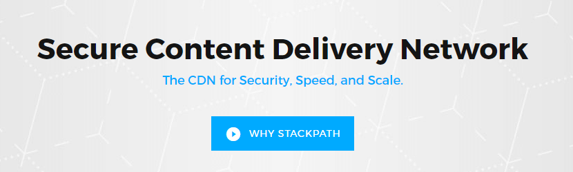 The StackPath homepage.