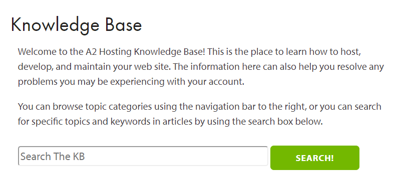 An example of a knowledgebase.
