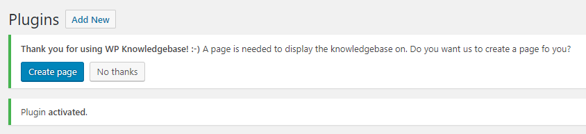 Setting up a knowledgebase page.