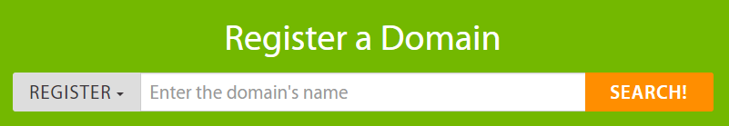 Registering a new domain.