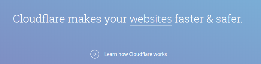 The Cloudflare homepage.