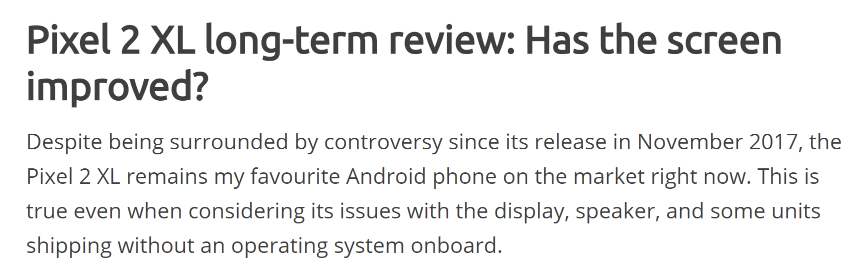 An example of a product review that mentions its negatives.
