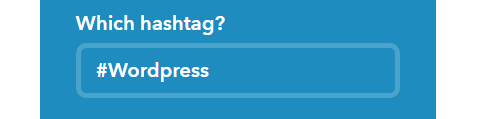 Choosing which hashtag to use with your applet.