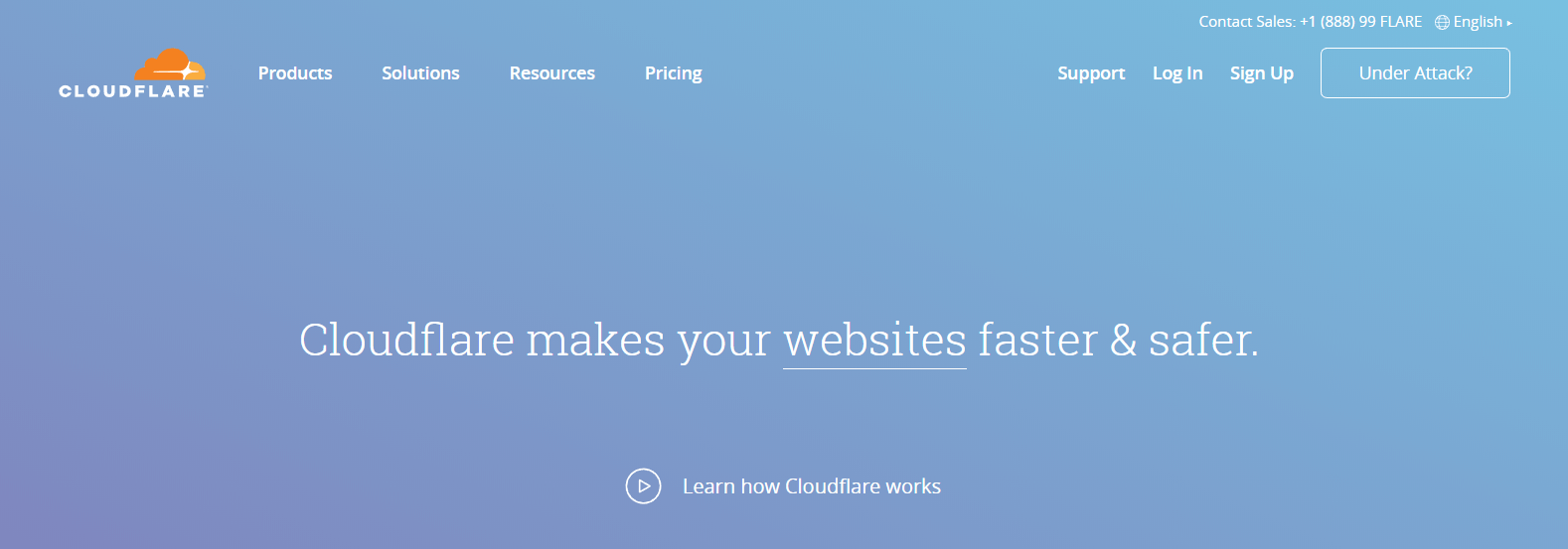 The CloudFlare website.