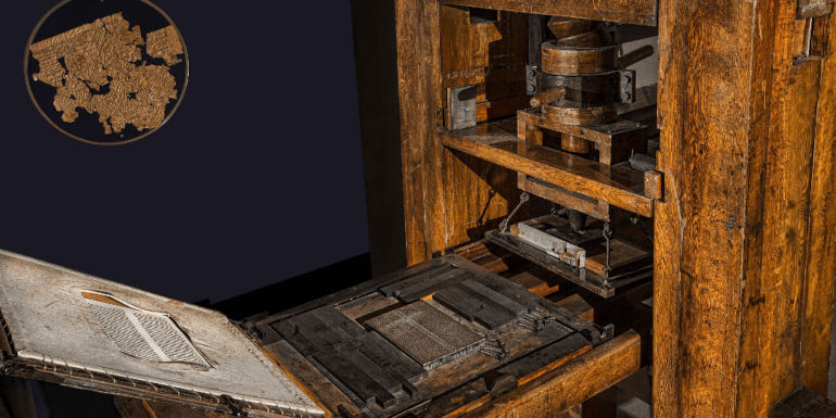 The Gutenberg printing press.