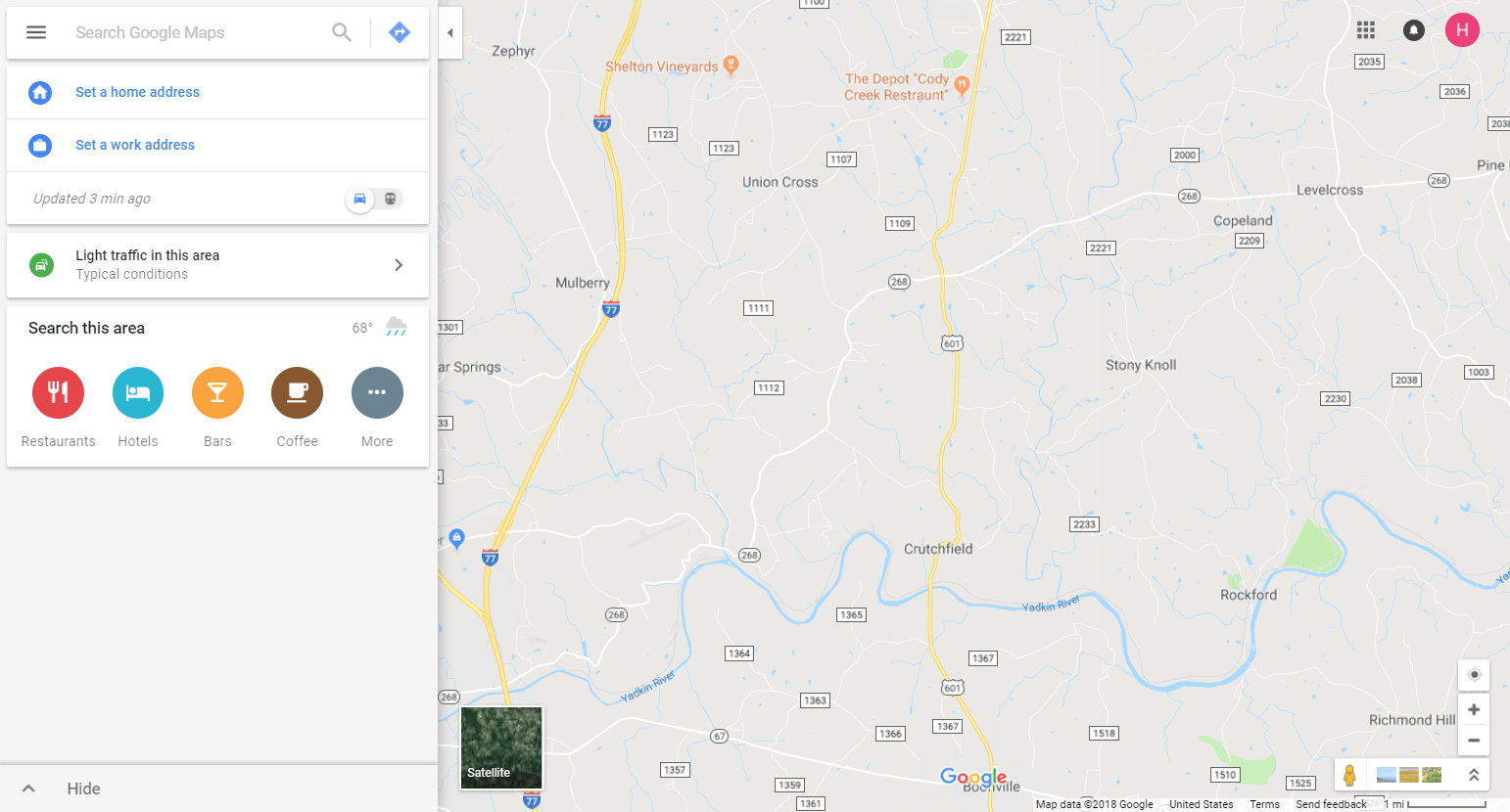 An example of a Google Map.