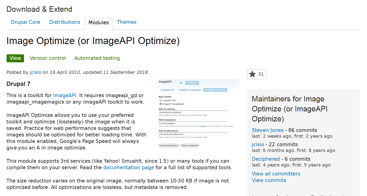 The Drupal Image Optimize module.
