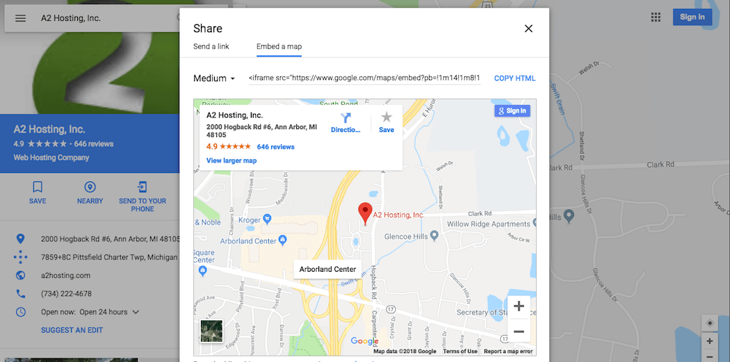 Adding a Google Map to your site.