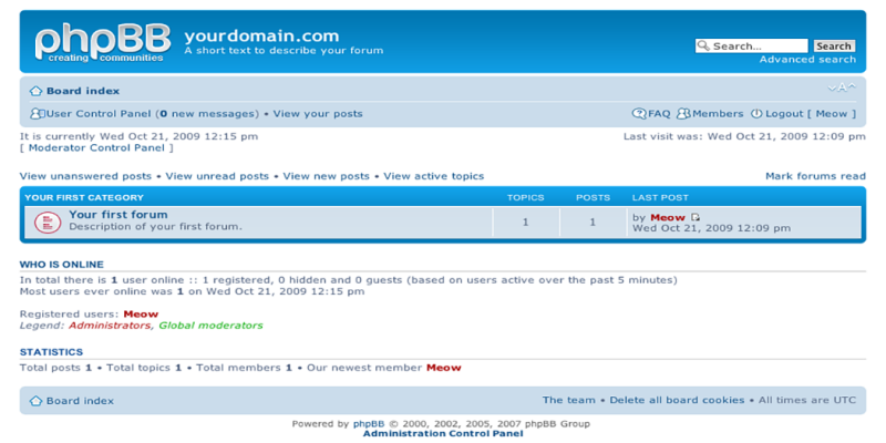 An example of a forum.