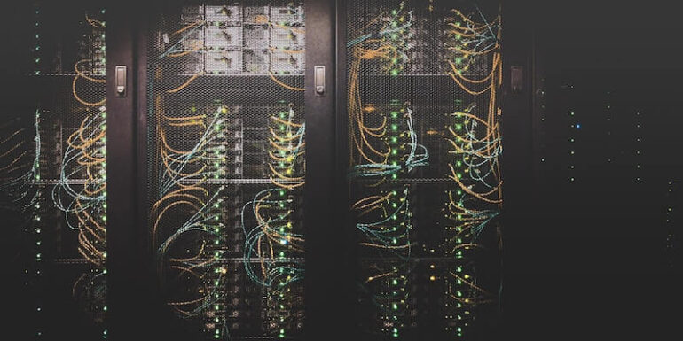 A bank of servers.