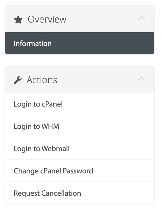 A2 Hosting's cPanel User Interface.