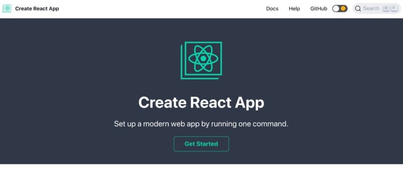 The Create React App website.