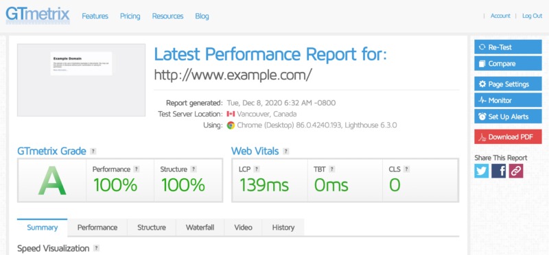 A performance report, created before implementing Memcached.