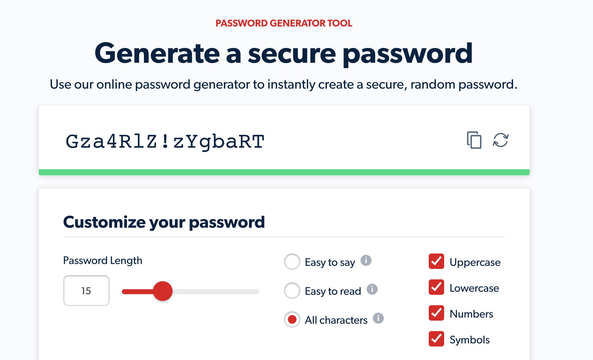 Create a secure WordPress website by using a strong password.