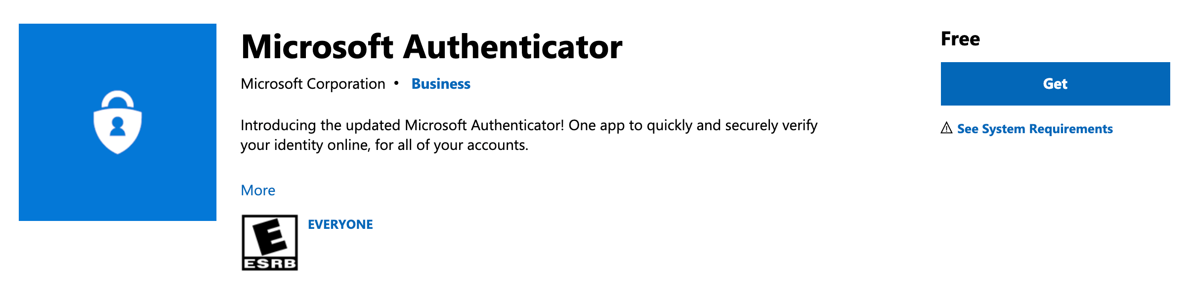 The Microsoft Authenticator mobile app.