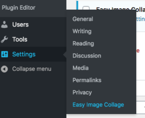 Settings to Easy Image Collage