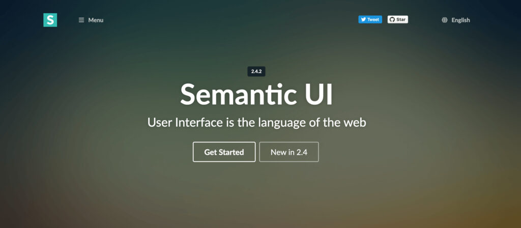 The Semantic UI CSS framework.