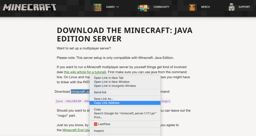 How to setup your own Minecraft server.