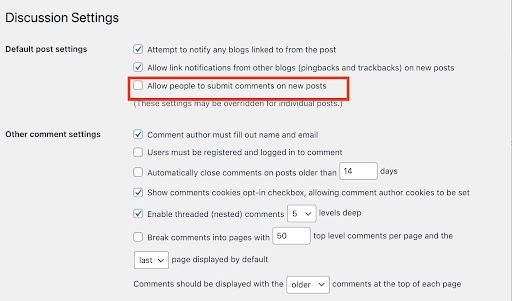 Allowing people to comment on WP posts