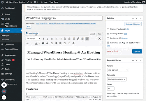 Adding media on wordpress