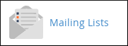 cPanel - Email - Mailing Lists icon