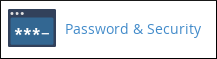 cPanel - Password & Security icon