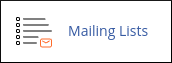 cPanel - Email - Mailing Lists icon