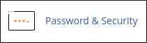 cPanel - Preferences - Password & Security icon