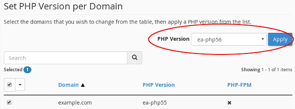 How to change PHP versions and settings using MultiPHP kb cpanel paper lantern multiphp manager select version