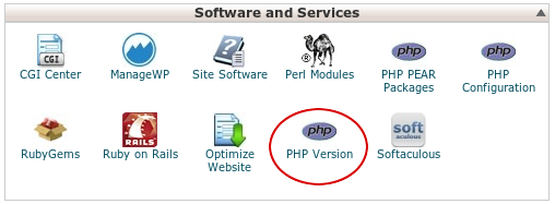 cPanel - PHP Version icon