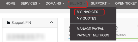 Customer Portal - Billing - My invoices