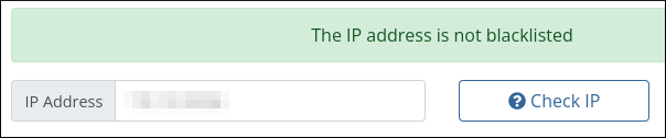 Customer Portal - Check Blocked IPs - Not blacklisted