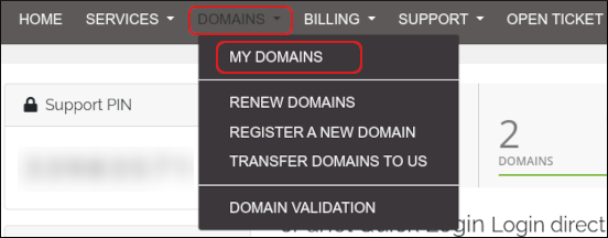 Customer Portal - Domains - My Domains