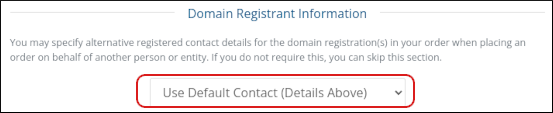 Customer Portal - Domains - Registrant Information