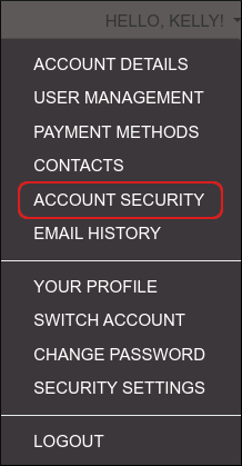 Customer Portal - Account Security