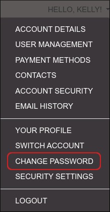 Customer Portal - Change Password