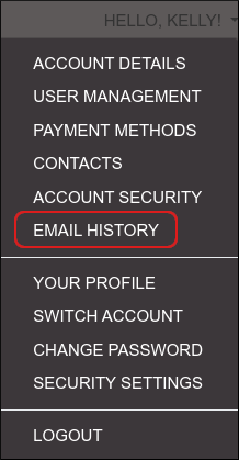 Customer Portal - Email History