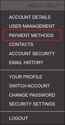 Customer Portal - Payment Methods