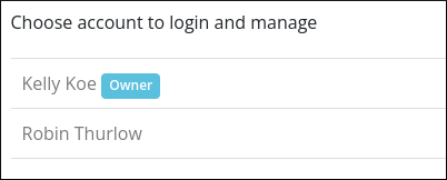 Customer Portal - User Management - Switch Account