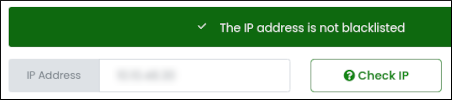 Customer Portal - Check Blocked IPs - Not blacklisted