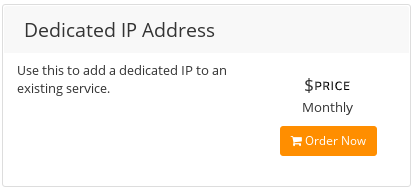 Customer Portal - Services - Order additional IP address