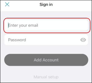 Aqua Mail - iOS - Email address