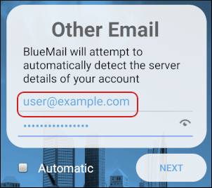 BlueMail - Email Address