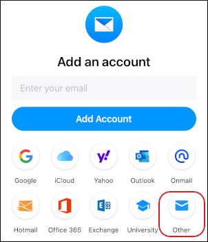Edison Mail - Add an account - Other