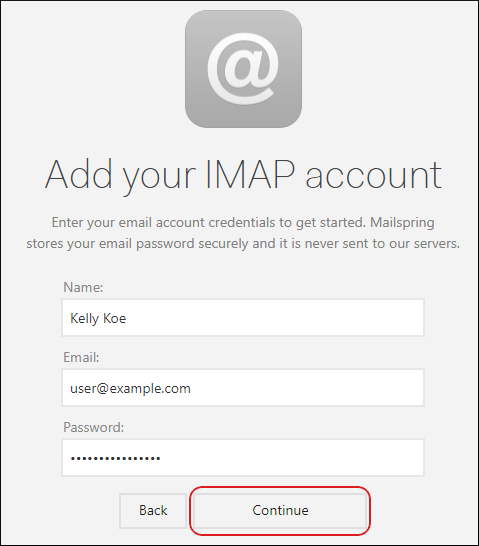 Mailspring - IMAP continue