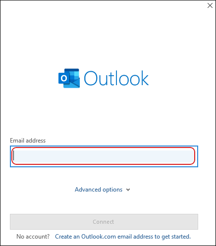 Outlook 365 - Type email address